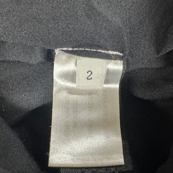 Arias Black Satin Halter Gown Size 2 Cocktail Asymmetric Ruched Maxi Dress $850 - Picture 10 of 11